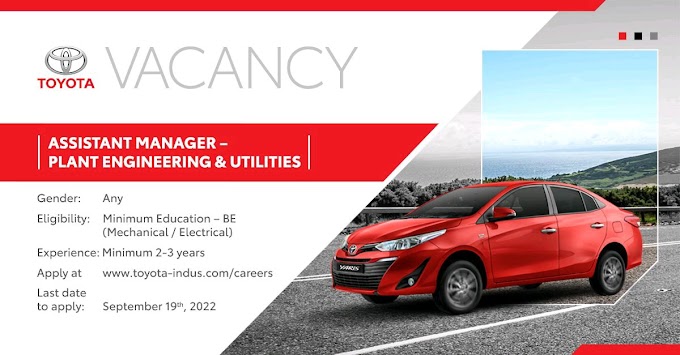 Indus Motor Company limited Jobs|2022|
