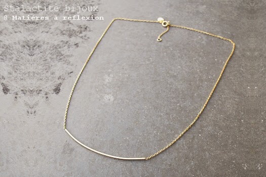 Collier fin en vermeil Stalactite bijoux paris