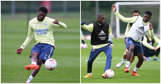 Ghana Midfielder Resumes Training with  Arsenal ahead of Everton game
