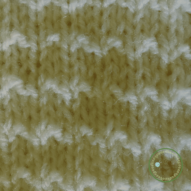 Picture of a close up of purl ridges in knitting