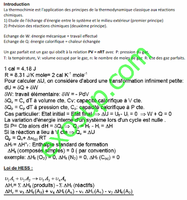 résumé de la thermochimie smpc s1