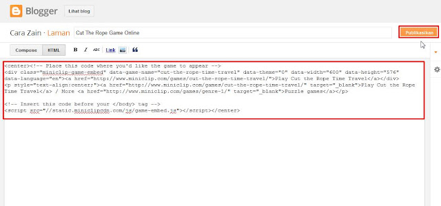 Cara Memasang Game Online Di Blog Gratis Keren Terbaru
