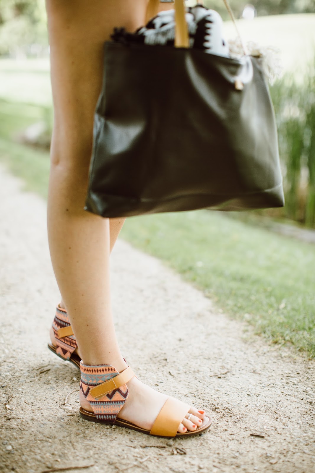 aztec sandals, black bag, Utah Fashion Blogger