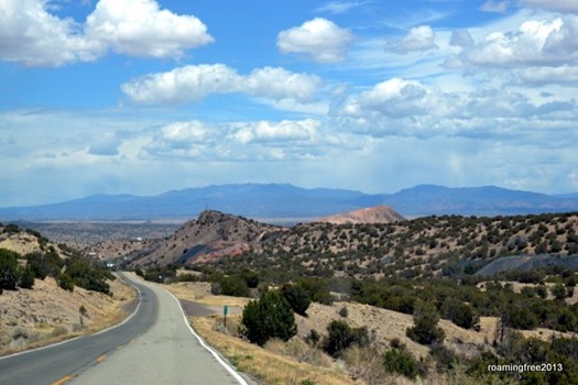Driving through the Sandia Mountains