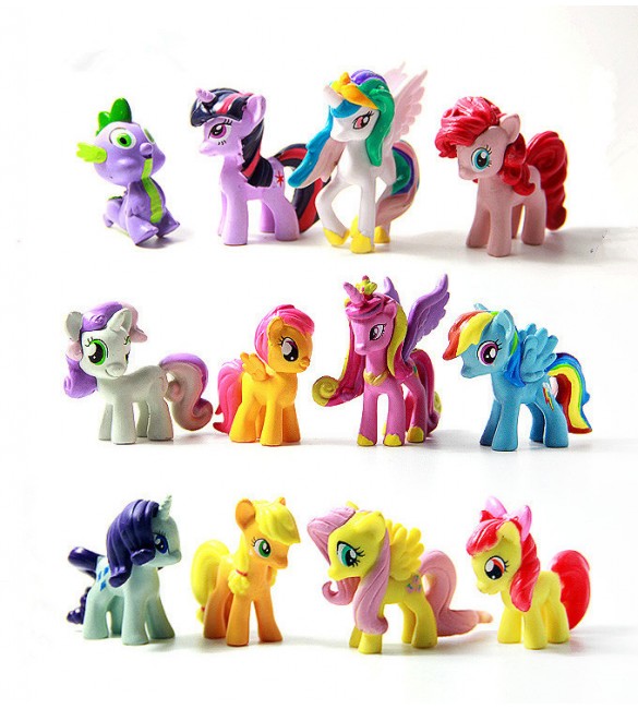 Mainan Anak - Little Pony Figurines 12 pcs set Small