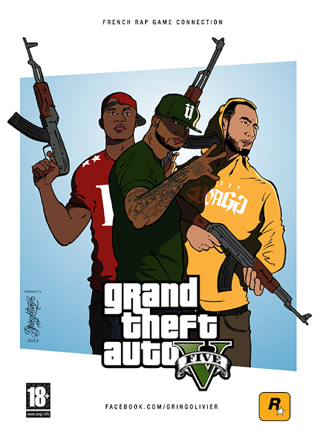 Booba vs La Fouine : Un clash illustré par un dessin à la sauce GTA 5