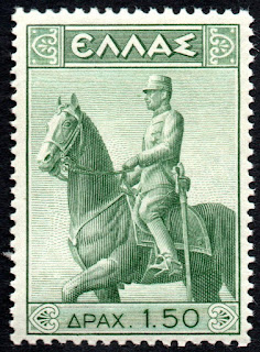 Greece. Statue of King Constantine on Horse Year : 1938
