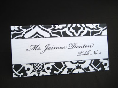 Fun modern wedding place cards