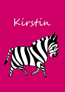 Kirstin: personalisiertes Malbuch / Notizbuch / Tagebuch - Zebra - A4 - blanko