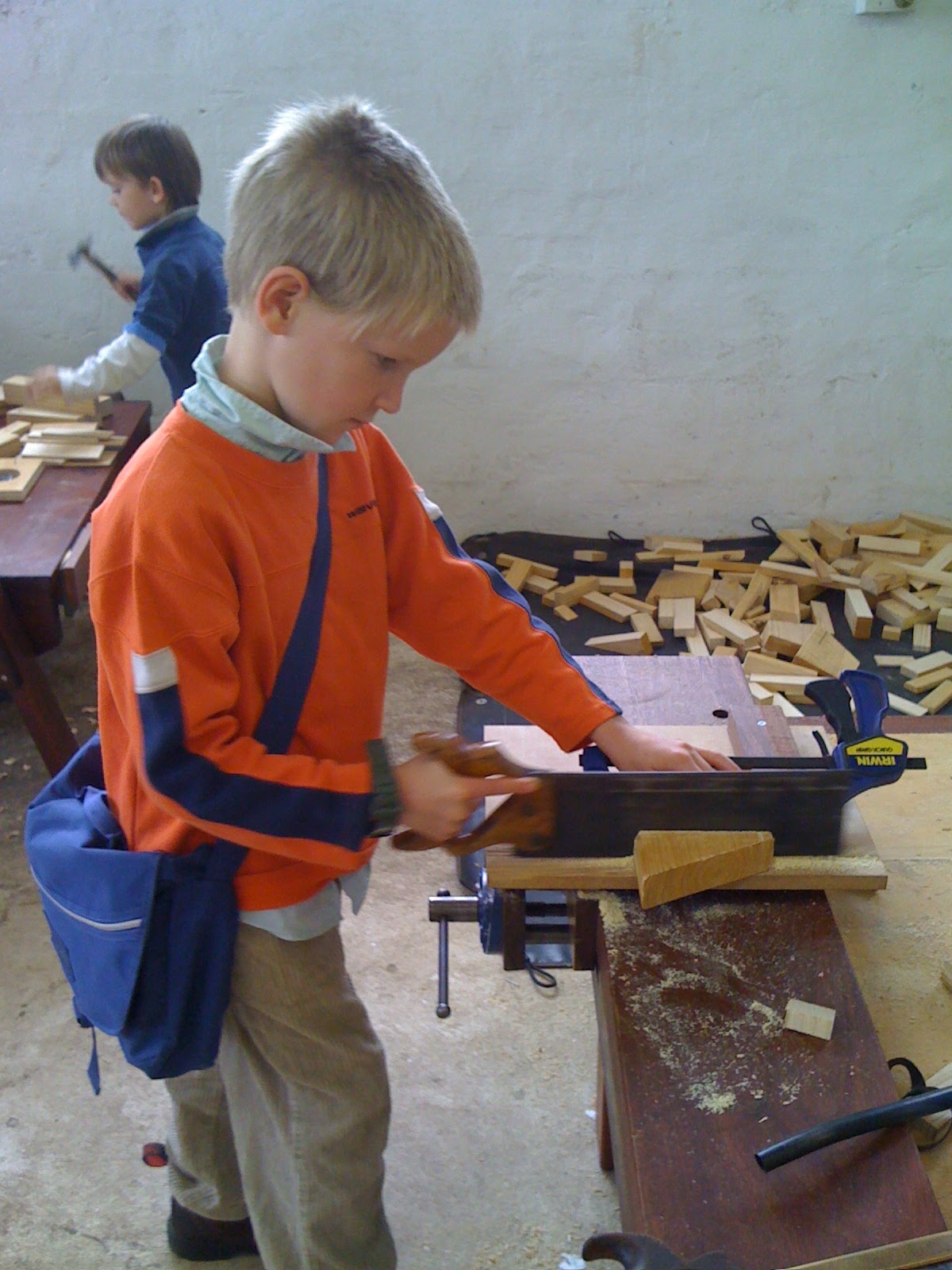 The Joy of Wood for Kids.: Kids can readily use saws to cut wood to length.