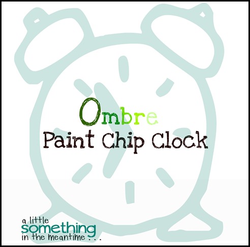 Ombre Paint Chip Clock Graphic Banner