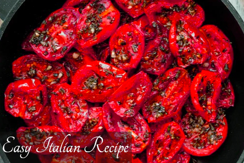 Pan-fried cherry tomatoes