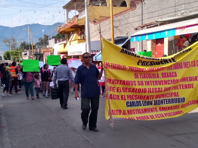 Riesgo de enfrentaniento reconstruccion de escuela en Tlacolula