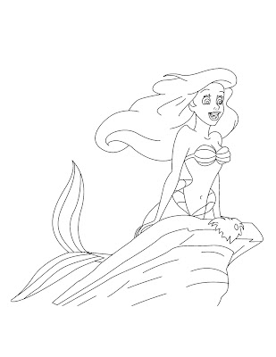 Ariel Coloring Pages on Little Mermaid Coloring Pages