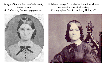 Comparison of two photos of a young woman