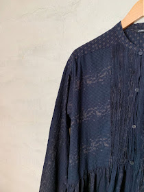 pas de calais【パドカレ】インドストライプ・ブロックプリント ワンピース◆八十八/丸亀香川県・eighty88eight/新居浜愛媛県エイティエイト