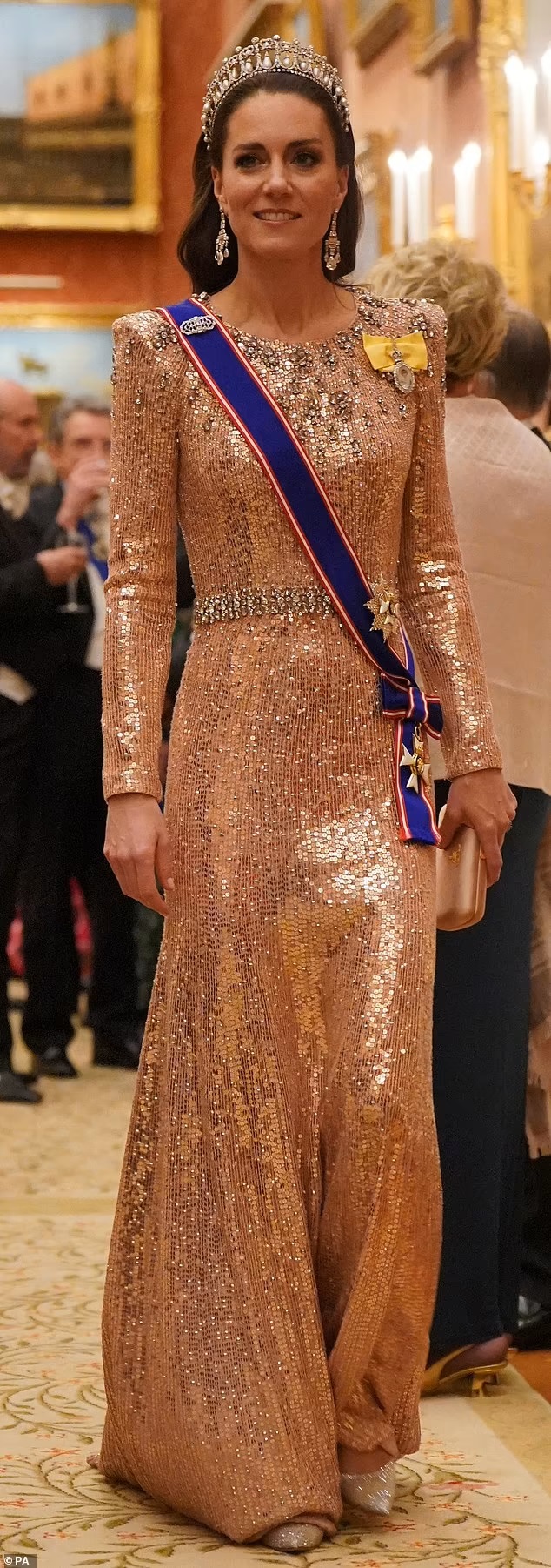 The Princess of Wales looked as radiant as ever as she attended the Buckingham Palace Christmas Diplomatic Receptio