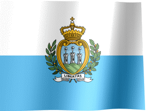 The waving flag of San Marino (Animated GIF)
