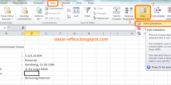 Cara Membuat /Menambahkan Combo Box di Excel