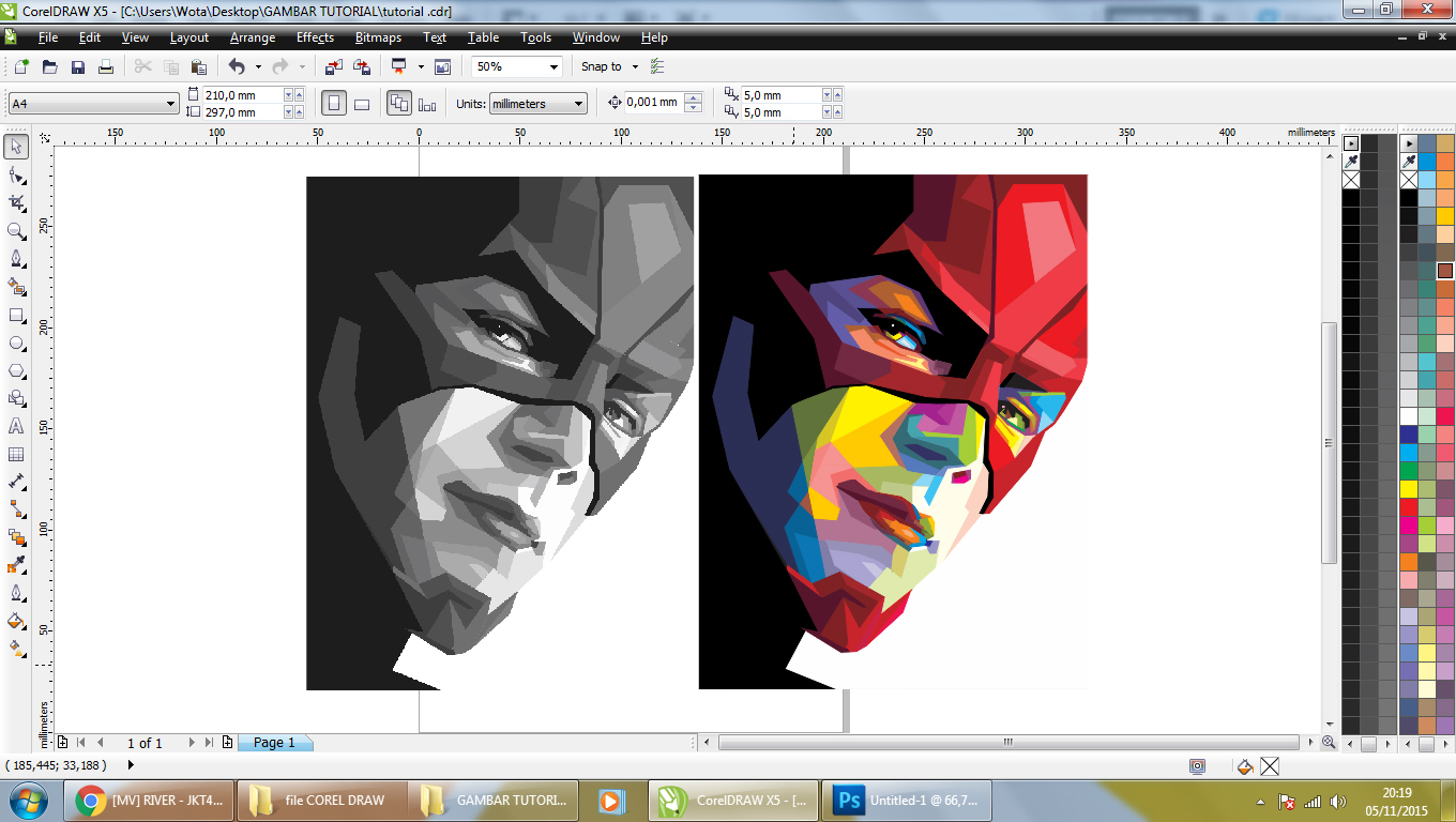 TUTORIAL WPAP COREL DRAW X5. TIPS AND TRICK WPAP: TUTORIAL 
