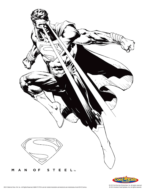 2013 Cool Kids Coloring Page : Man of Steel
