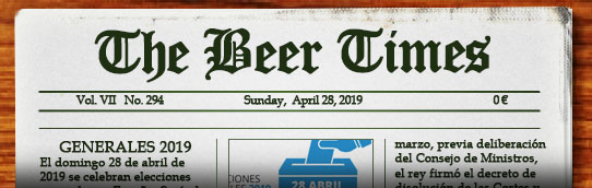 Dominical suplemento de noticias sobre cerveza. Aquí puedes leer el periódico The Beer Times.