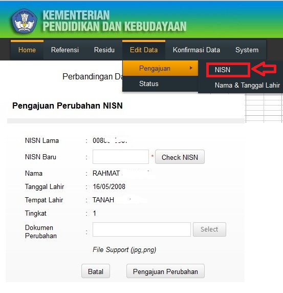 Sekilas Info VervalPD Edit Data Siswa