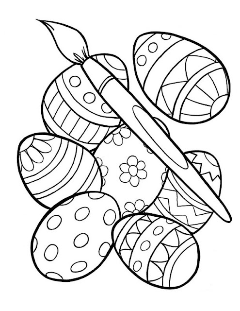 coloriage peinture oeufs