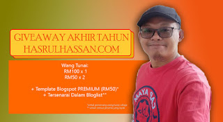 Giveaway Wang Tunai Dan Template Blogger Premium Hasrul Hassan
