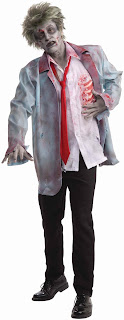  Men's Zombie Man Adult Costume - Gray - Standard One-Size