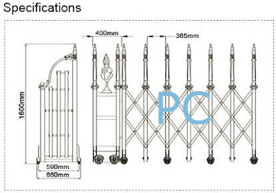 thông số cổng xếp tự động PC-L8930 cao cấp