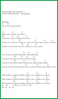 chord twist and shout hal 2 the beatles