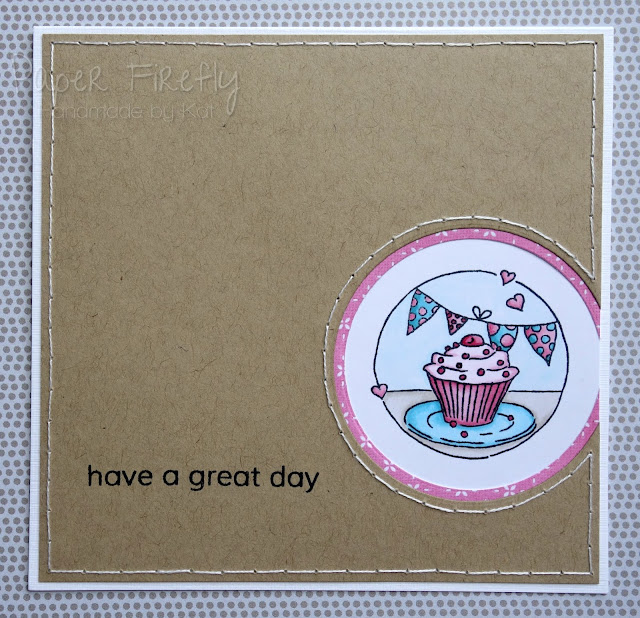 Sweet and simple card with cupcake and bunting (image from LOTV)