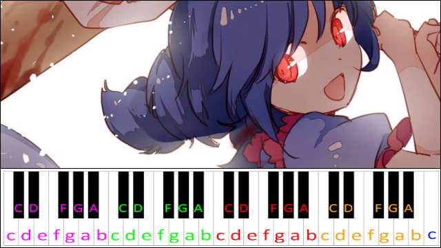 The Rabbit Has Landed (Touhou Kanjuden) Piano / Keyboard Easy Letter Notes for Beginners
