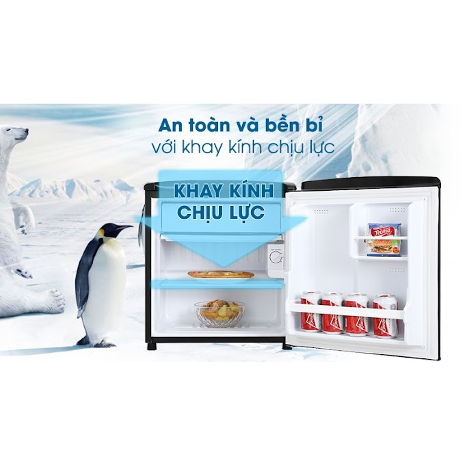[ shophangchinhhang ] Tủ lạnh Aqua 50 lít AQR-D59FA(BS) Điện Máy Hải Đăng HN