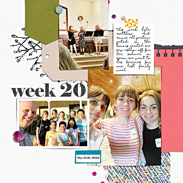 Week 20 {left} Digital Scrapbook Page by Liz