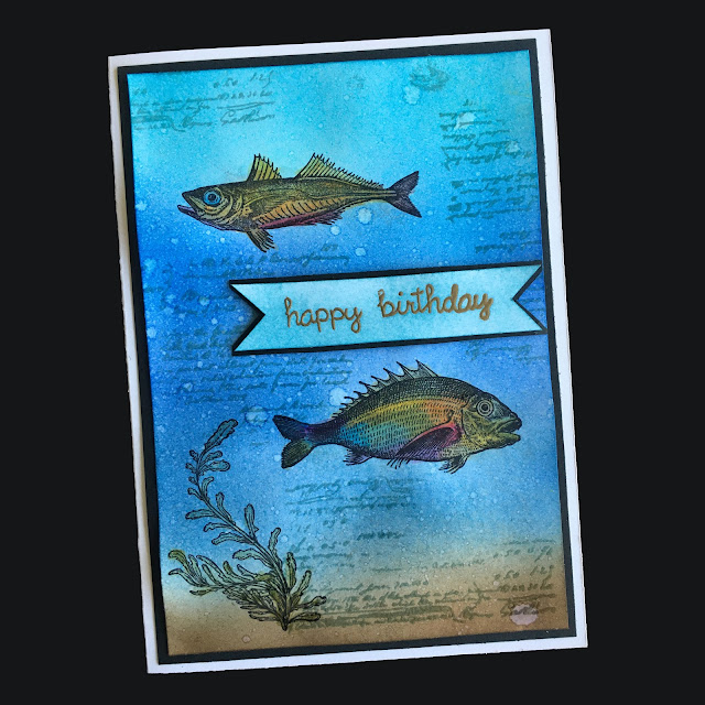Tim Holtz Inspired Birthday Cards: made with stamps, distress ink and distress crayons