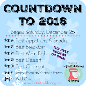 Find some new recipes to try in the new year, as we say goodbye to 2015. The Countdown to 2016 has a slew of #recipes from many food blogs! #Countdownto2016 #newyear