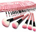 LuckyFine 32pcs Pink Eyeshadow Eyebrow 