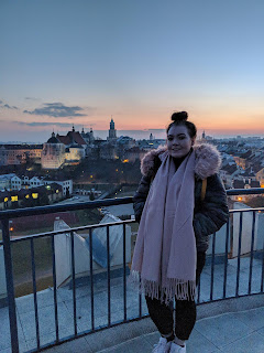 sunset at the top of lublin castle