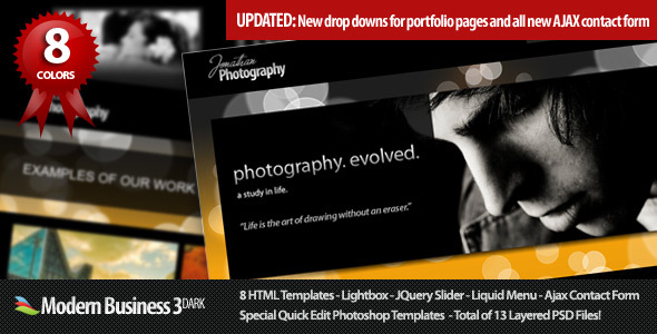 Modern Business 3 (Dark) XHTML/CSS - ThemeForest Item for Sale