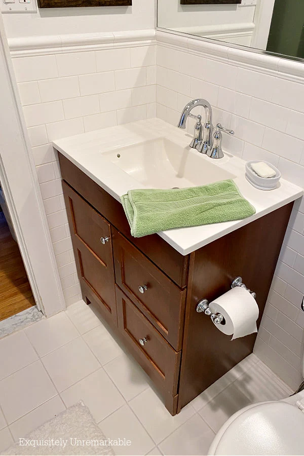 Brown Wooden Bathroom Vanity