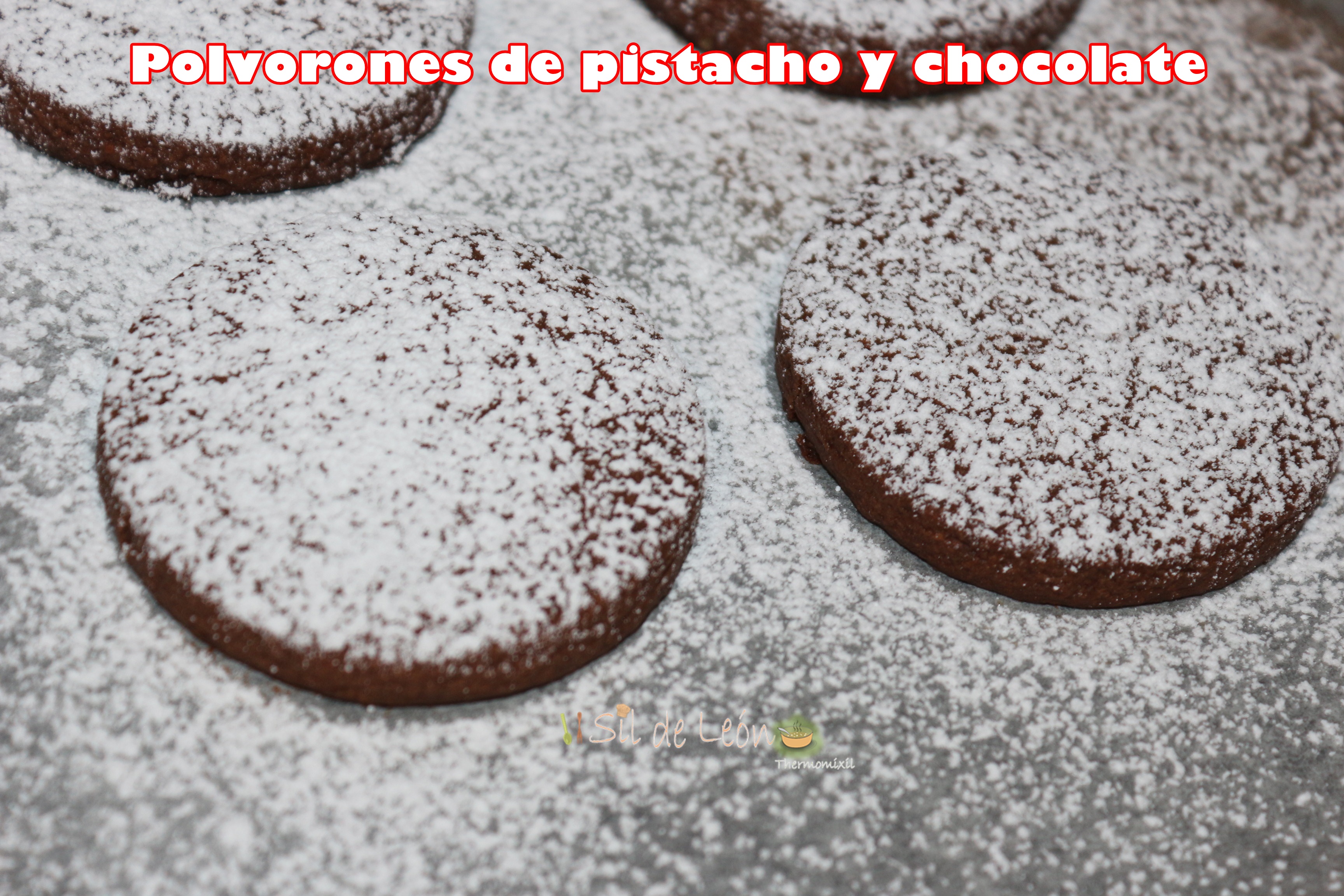 POLVORONES DE PISTACHO Y CHOCOLATE