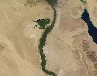 Nile River by satellite, MODIS Land Rapid Response Team, NASA GSFC
