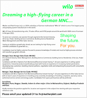 Vacancies In Wilo German MNC
