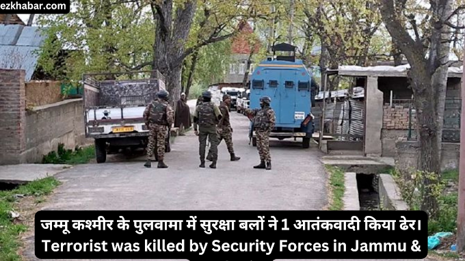 जम्मू कश्मीर के पुलवामा में सुरक्षा बलों ने 1 आतंकवादी किया ढेर। Terrorist was killed by Security Forces in Jammu & Kashmir.