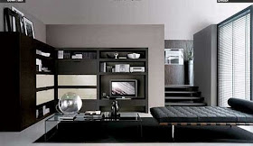 Italian black living room