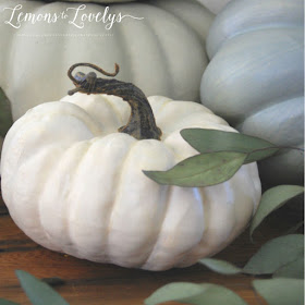 Faux Pumpkin from Michaels.  Tap to see more pictures of this Fall vignette on the blog www.lemonstolovelys.blogspot.com 