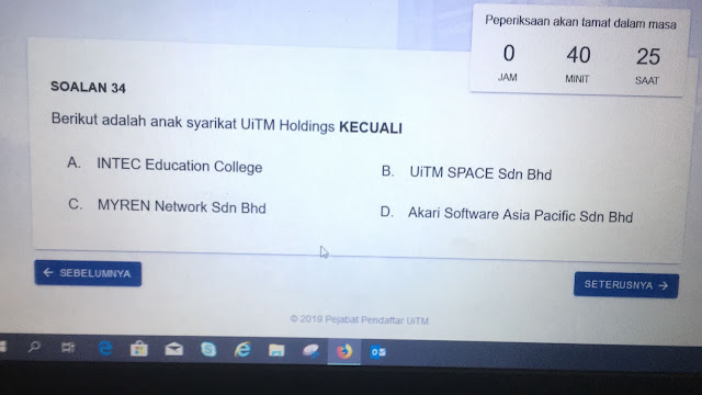 Himpunan Soalan Peperiksaan Memasuki Perkhidmatan Uitm Secara Dalam Talian Gred 41
