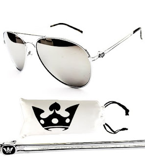 Silver Aviator Sunglasses Triple Crown Sunglasses